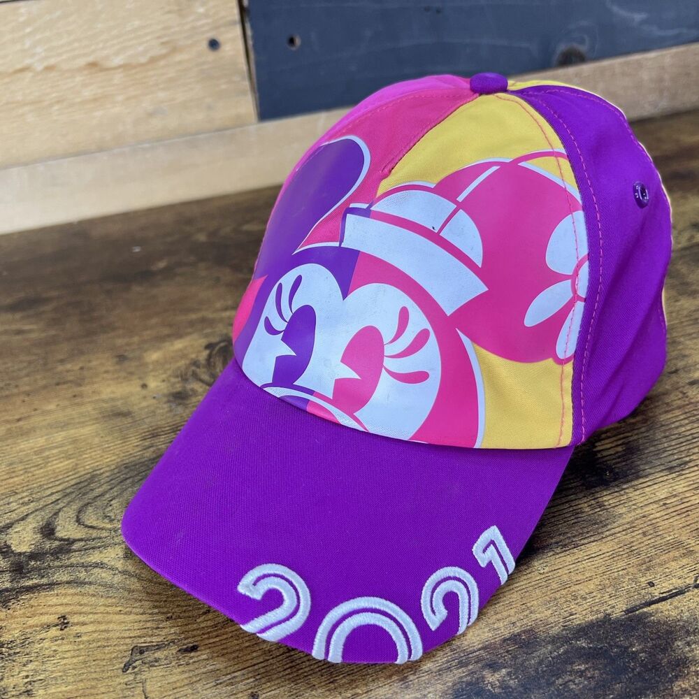 Disney 2021 Girls Minnie Hat Adjustable Hat Baseball Cap